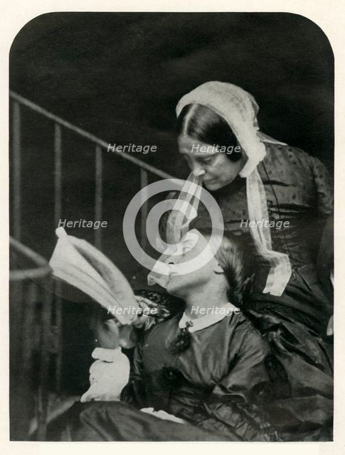 Christina Rossetti and her mother Frances Rossetti, 1863, (1948). Creator: Lewis Carroll.