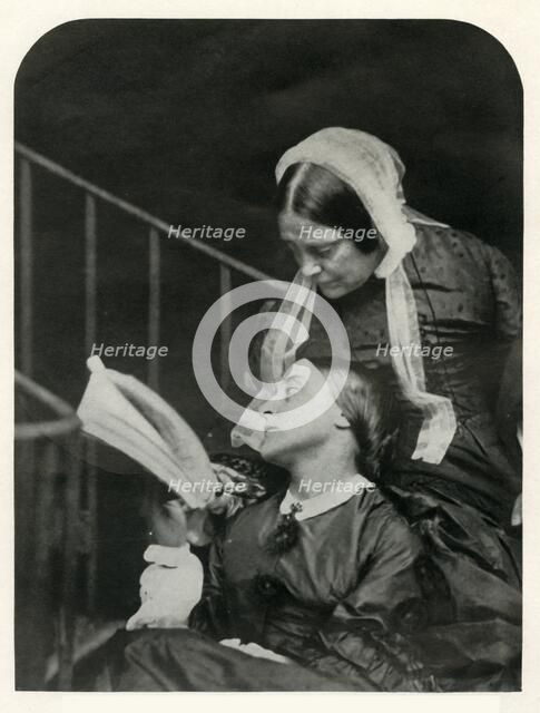 Christina Rossetti and her mother Frances Rossetti, 1863, (1948). Creator: Lewis Carroll.
