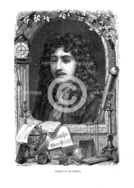 Christiaan Huygens (1629-1695), Dutch physicist, mathematician and astronomer, c1870. Artist: Unknown