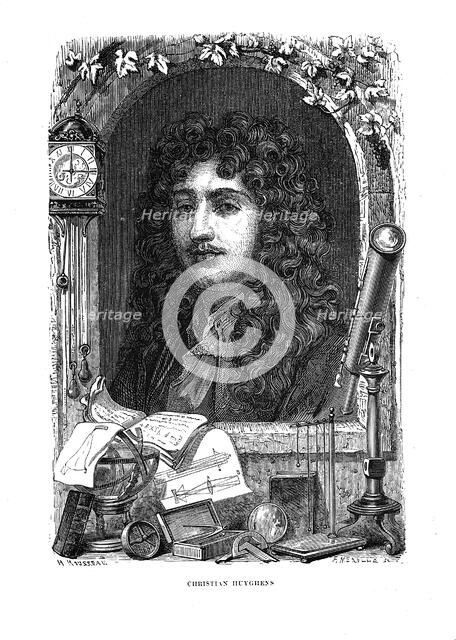 Christiaan Huygens (1629-1695), Dutch physicist, mathematician and astronomer, c1870. Artist: Unknown