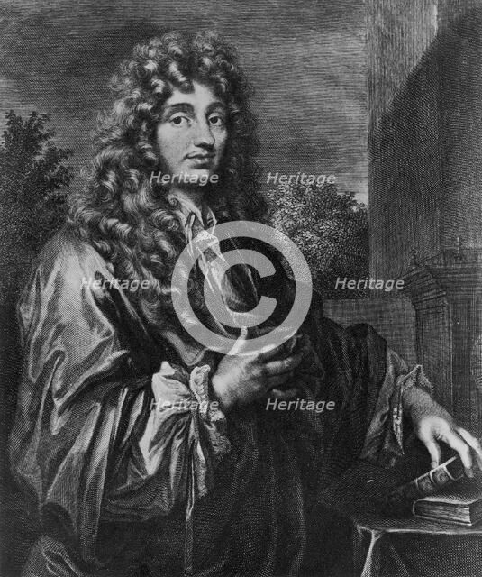 Christiaan Huygens, Dutch physicist, c1670. Artist: Unknown