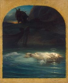 Christian Martyr Drowned in the Tiber During the Reign of Diocletian 1853. Creator: Delaroche, Paul Hippolyte (1797-1856)