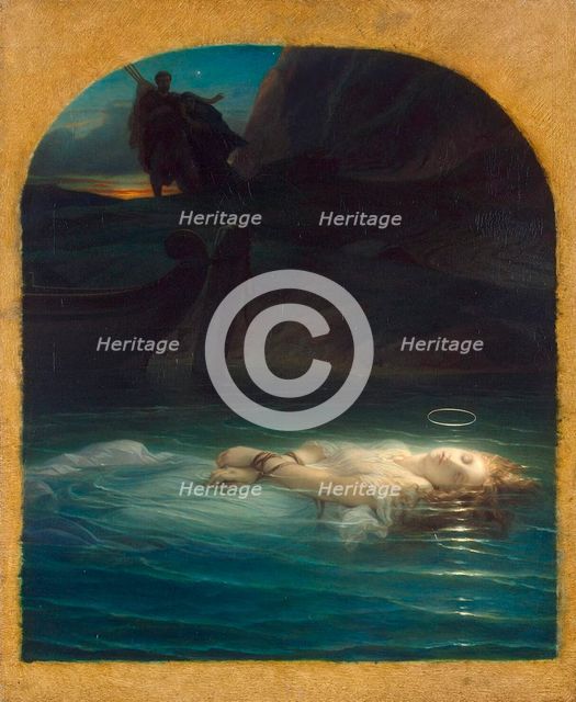 Christian Martyr Drowned in the Tiber During the Reign of Diocletian', 1853.  Creator: Delaroche, Paul Hippolyte (1797-1856).
