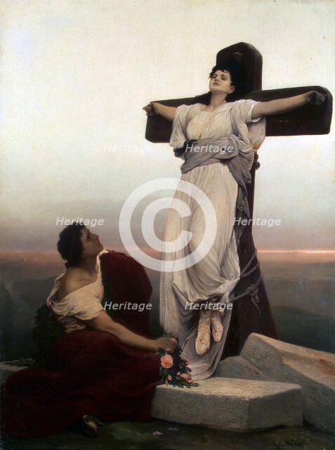 Christian Martyr on the Cross', (Saint Julia), 1865. Creator: Max, Gabriel Cornelius, Ritter von (1840-1915).
