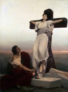Christian Martyr on the Cross (Saint Julia), 1865. Creator: Max, Gabriel Cornelius, Ritter von (1840-1915)