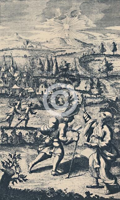 'Christian Meeting Evangelist', 1767, (1947). Artist: Unknown.