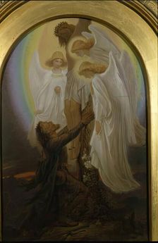 Christian at the Foot of the Cross, 1873. Creator: Noel Paton