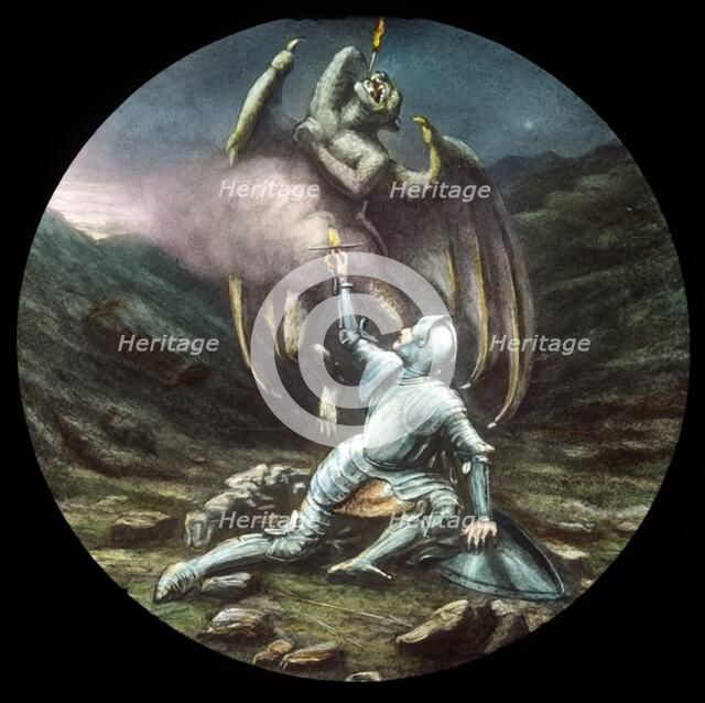 'Christian and Apollyon', c1910.  Creator: Unknown.