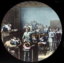 Christian and Faithful on Trial c1910. Creator: Unknown