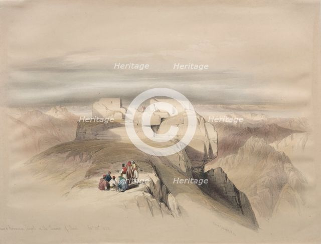 Christian and Mahomedan Chapels on the Summit of Sinai, 1839. Creator: David Roberts (British, 1796-1864).