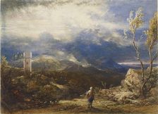 Christian Descending into the Valley of Humiliation (from The Pilgrim's Progress'), 1848. Artist: Samuel Palmer