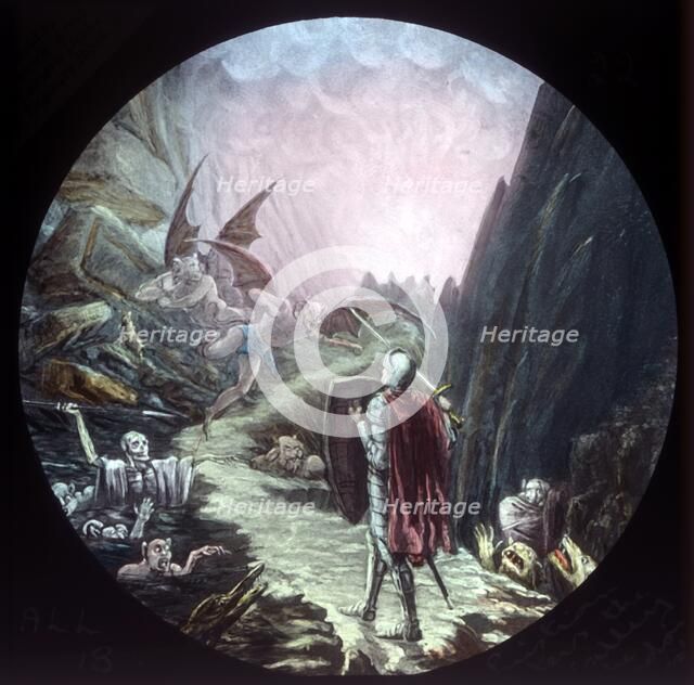 'Christian enters the Valley of the Shadow of Death', c1910. Creator: Unknown.