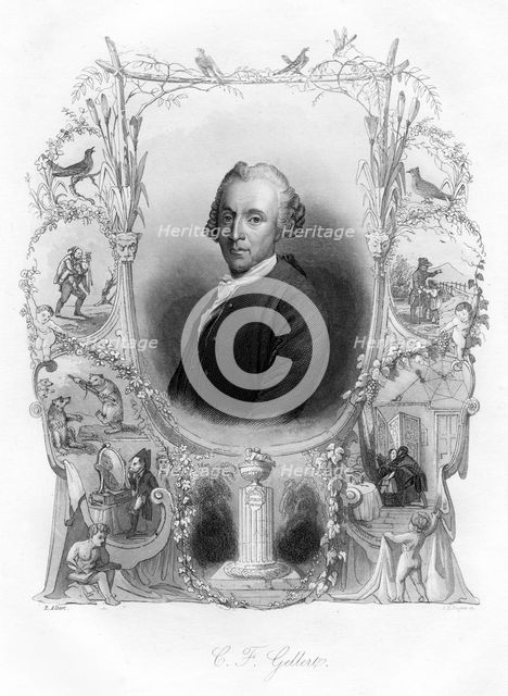 Christian Furchtegott Gellert, German poet, (19th century). Artist: Unknown