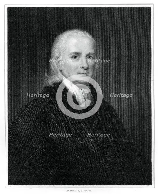 Christian Friedrich Schwarz, German Protestant missionary to India, (1834).Artist: E Scriven