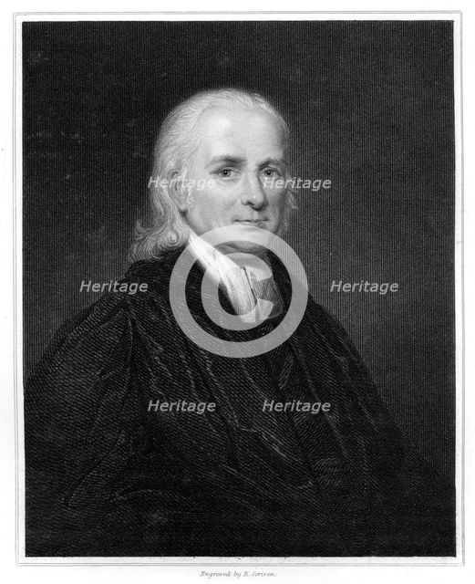 Christian Friedrich Schwarz, German Protestant missionary to India, (1834).Artist: E Scriven