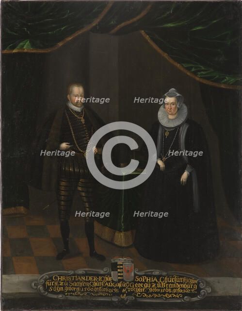 Christian I, 1560-1591, Elector of Saxony, Sofia, 1568-1622, c16th century. Creator: Anon.