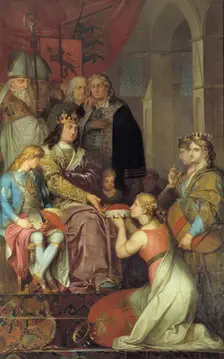 Christian I Proclaiming Holstein a Duchy in 1474 ... executed for Christiansborg Castle, 1780. Creator: Nicolai Abraham Abildgaard