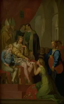Christian I Raising the Province of Holstein to the State of a Duchy in 1460, 1778. Creator: Nicolai Abraham Abildgaard