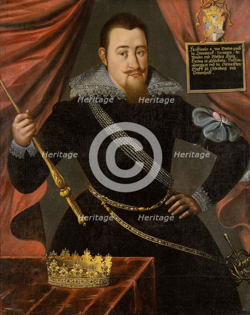Christian IV, 1577-1648, king of Denmark and Norway, c17th century. Creator: Anon.