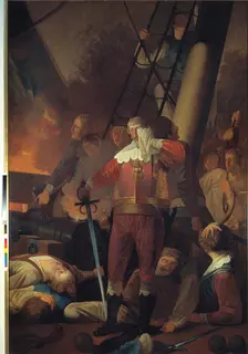 Christian IV on the "Trinity" in the battle of Kolberger Heide 1644, 1828. Creator: Wilhelm Bendz