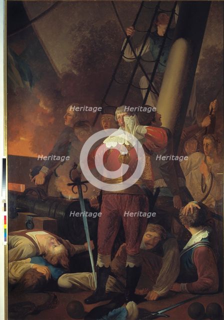 Christian IV on the "Trinity" in the battle of Kolberger Heide 1644, 1828. Creator: Wilhelm Bendz.