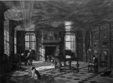 Christian IV's Audience Chamber at Rosenborg Palace, Copenhagen, 1854. Creator: Heinrich Hansen