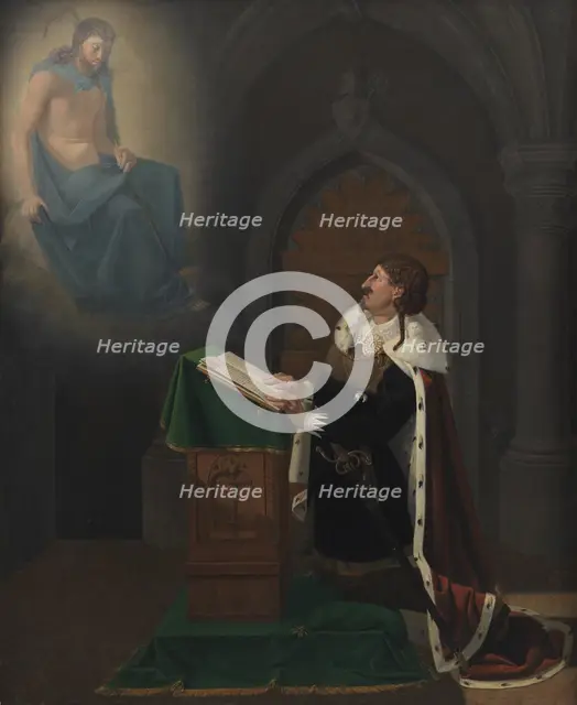 Christian IV's Vision at Rothenburg Castle, 1823. Creator: Ditlev Blunck.