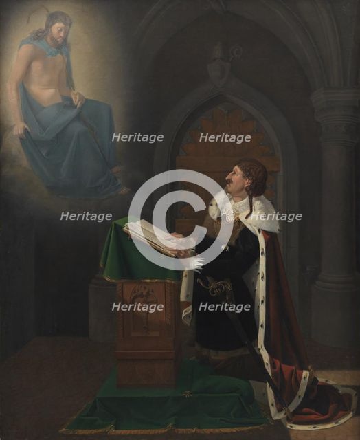 Christian IV's Vision at Rothenburg Castle, 1823. Creator: Ditlev Blunck.