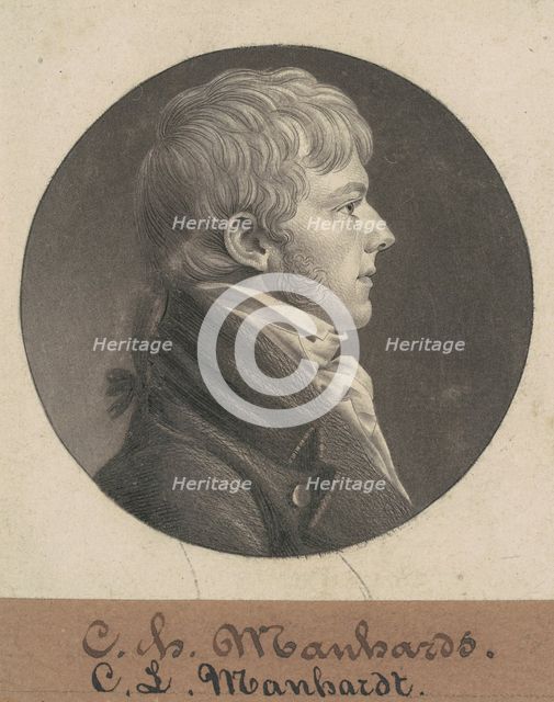 Christian Luis Mannhardt, 1804. Creator: Charles Balthazar Julien Févret de Saint-Mémin.