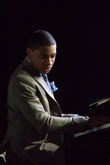 Christian Sands, Love Supreme Jazz Festival, Glynde Place, East Sussex, 2014. Artist: Brian O'Connor