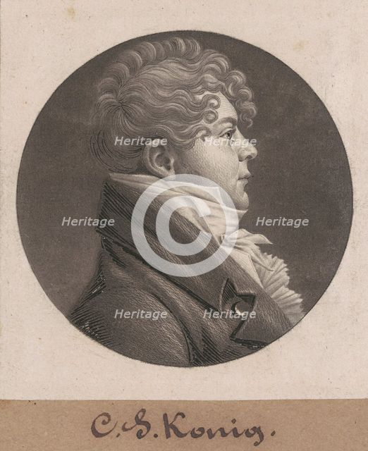 Christian Simon Konig, 1804. Creator: Charles Balthazar Julien Févret de Saint-Mémin.