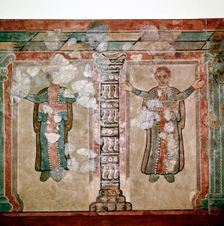 Christian wallpainting, Lullingstone Roman Villa, Kent, c350