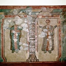 Christian wallpainting, Lullingstone Roman Villa, Kent, c350