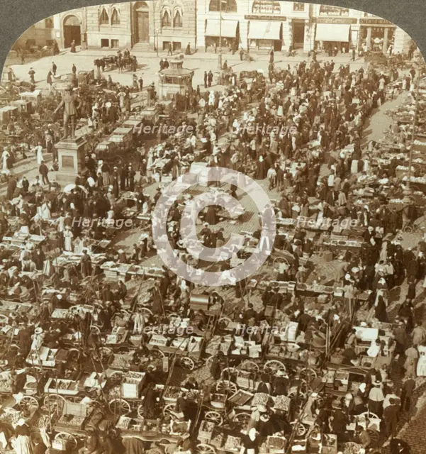 'Christiania's largest market, Norway', c1905. Creator: Unknown.
