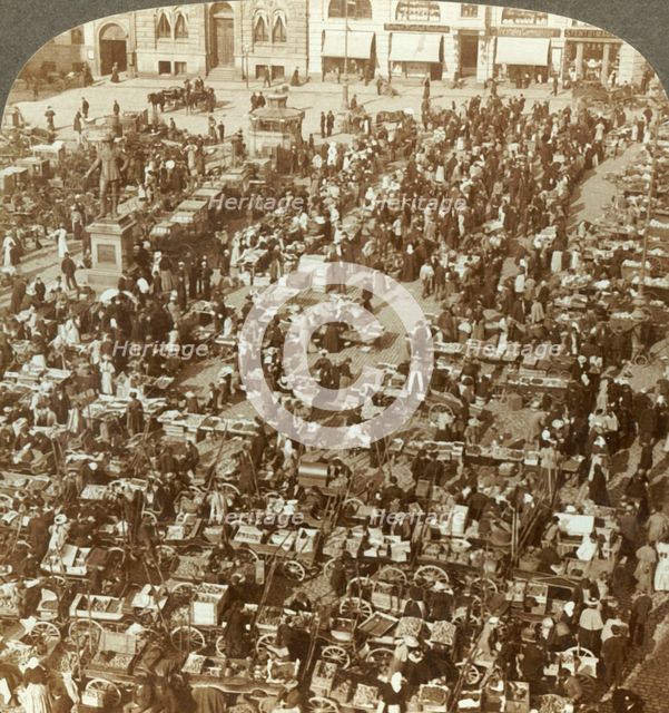 'Christiania's largest market, Norway', c1905. Creator: Unknown.