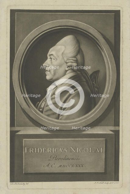 Christoph Friedrich Nicolai (1733-1811) , 1780. Creator: Chodowiecki, Daniel Nikolaus (1726-1801).