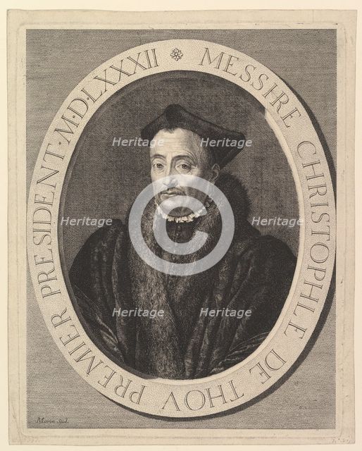 Christophe de Thou, premier president au Parlement. Creator: Jean Morin.