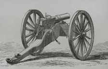 Christophe-Montigny Mitrailleuse - Hand-crank operated, back view, 1870. Creator: Unknown