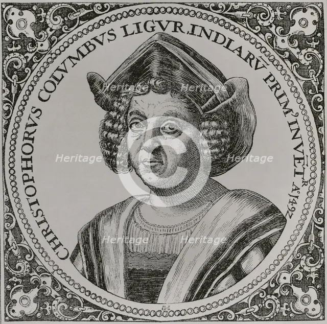 Christopher Columbus, (1451-1506), Navigator, cartographer and admiral, 1892.  Creator: Unknown.