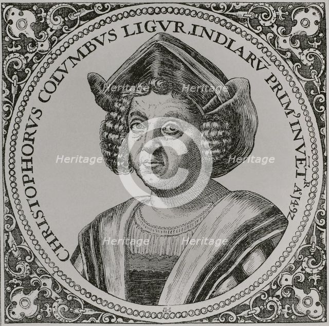 Christopher Columbus, (1451-1506), Navigator, cartographer and admiral, 1892.  Creator: Unknown.
