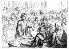 Christopher Columbus before the Council at Salamanca, Spain, 1487