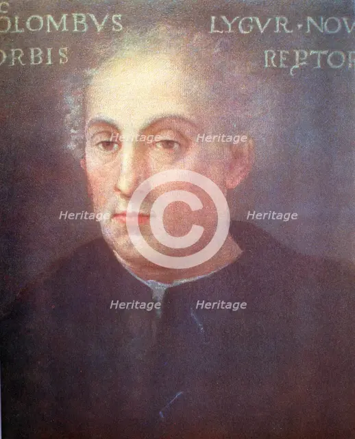 Christopher Columbus, Genoese navigator and explorer. Artist: Unknown