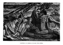 Christopher Columbus in chains on board the Gorda 1490s, (c1872)