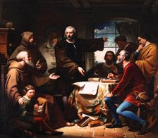 Christopher Columbus in the Convent of La Rábida, 1856. Creator: Eduardo Cano de la Peña