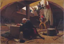 Christopher Columbus returned from America (Christopher Columbus in chains), 1863. Artist: Delleani, Lorenzo (1840-1908)