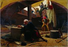 Christopher Columbus returned from America (Christopher Columbus in chains), 1863. Artist: Delleani, Lorenzo (1840-1908)