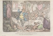 Christopher Crabtree in the Suds: "Dear, dear what can the matter be", 1807., 1807. Creator: Thomas Rowlandson