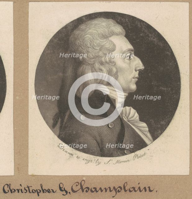 Christopher Grant Champlin, 1800. Creator: Charles Balthazar Julien Févret de Saint-Mémin.