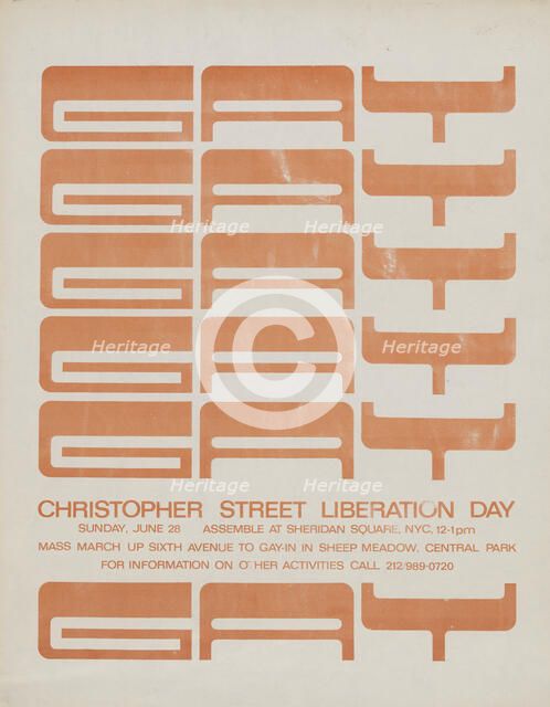 Christopher Street Liberation Day, c1975-06. Creator: Christopher Street Liberation Day Committee.