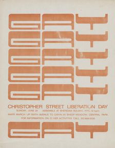 Christopher Street Liberation Day, c1975-06. Creator: Christopher Street Liberation Day Committee